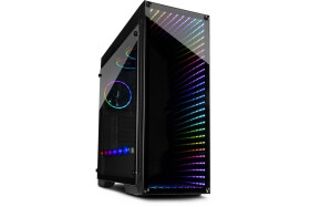 Inter-Tech X-908 Infini2 | Infinity Mirror | Tower Case | USB-C | Zwart