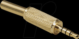 1103057 audio plug, 3,5mm, 4-pin, gold plated