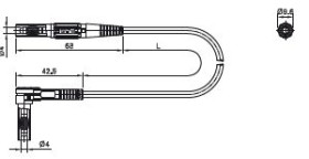Przewód pomiarowy silikonowy XMS - 484 dł. 1 m (czarny)
