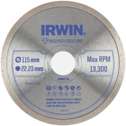 Irwin IW8087101 Continuous Rim Diamond Blade 115 x 22.23mm