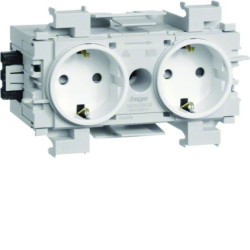 tehalit.WA Gniazdo SCHUKO 2-krotne WAGO montaż krawędziowy biały GS20019016