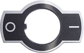 Etykieta przełącznika APEM U99, O = 12 mm, metalowa, czarna