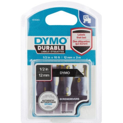 Taśma do drukarek D1 Durable 12mm x 3m biały/czarny 1978365