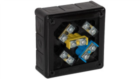 Puszka Natynkowa Z Zaciskami 12 Wlotów Viplast Vp-51 Czarna Ip55 118X118x46mm...