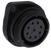 SPP2113-9GZ-C Gniazdo 9 pin, przykręcane do obudowy, wodoodporne - gwint zewnętrzny (5A)