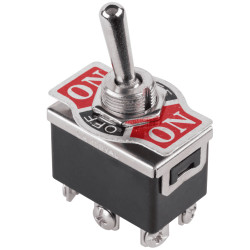 Przełącznik dźwigniowy trzypozycyjny dwukanałowy (DPDT 6P)
