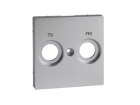 MERTEN SYSTEM M Płytka czołowa oznaczona FM+TV do gniazd antenowych aluminium MTN299560 SCHNEIDER ELECTRIC