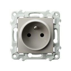 SZAFIR Gniazdo pojedyncze z uziemieniem kaszmirowy beż GP-1ZZ/m/83