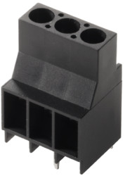 PCB terminal, 2 pole, pitch 6.35 mm, AWG 26-12, 30 A, screw connection, black, 1356830000