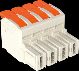 832-1106 1-conductor socket strip, 6-pin, up to 16 mm