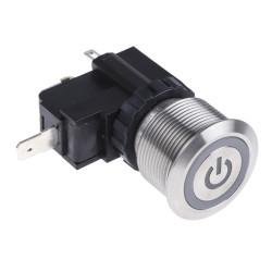 Nasadka przełącznika Chwilowy SPST średnica wycięcia 22.2mm, montaż panelowy RS PRO