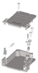 Osłona tylna D-Sub 15 -pinowe ABS Kątowy FCT from Molex A