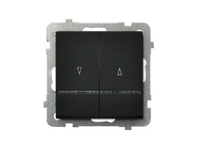 SONATA Wyłącznik żaluzjowy podświetlany czarny metalik ŁP-7RS/m/33 OSPEL