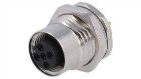 Złącze Okrągłe M12 Żeńskie Proste Montaż Tht 5Pin 60V T4141412051-000
