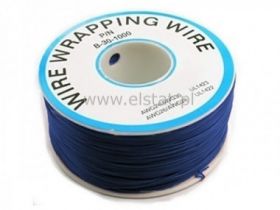 Przewód Kynar fi = 0,25mm kolor niebieski; 80°C