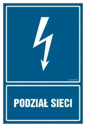 ZNAK - HG002 Podział sieci 10 x 15 cm FN - Folia samoprzylepna