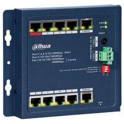 CHS4110-8ET-90-F - switch przemysłowy PoE 8-port + 1 RJ45 + 1 RJ45/SFP - combo