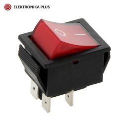 PRZEŁĄCZNIK CZERWONY Z PODŚWIETLENIEM 16A 250V KCD4 31x26mm