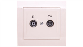 Kier Gniazdo Antenowe Rtv Przelotowe 10Db Beżowe Gpa-10Wp/01