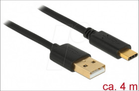 83669 Delock cable USB 2.0 A male > C male 4 m