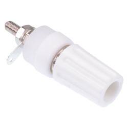 White 4mm Binding Post Socket 15A CL1509