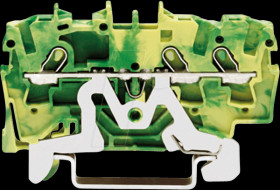 2001-1307 3-conductor feed-through terminal, 18 A 1.5 mm² yellow/grey
