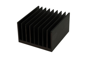 Radiator; DY-DX 110; bez otworów; czerniony; 110mm; żebrowany; 0,91K/W; 99mm; 60mm