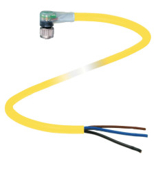 Pepperl+Fuchs 456522 Złącze konfekcjonowane czujnika/aktuatora V3-WM-E2-YE5M-PVC-U, piny: 3, 5 m, 1 szt.