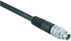 Sensor actuator cable, M9-cable plug, straight to open end, 2 pole, 2 m, PUR, black, 4 A, 79 1401 12 02