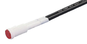 Lampka kontrolna do montażu panelowego 110V ac, czerwona 8mm Neonowy Chrom Wyprowadzenia Arcolectric (Bulgin) Ltd