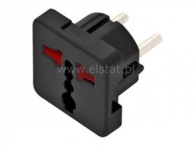 Adapter WT PL GN uniwersalne UK / USA czarne bl
