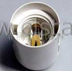 Oprawka do żarówki E14 4A biała; bez kołnierza