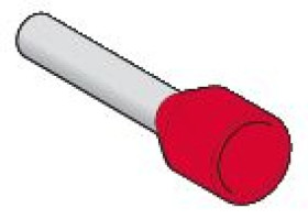 Końcówka tulejkowa izolowana 1mm2 czerwona DZ5CEB010D /500szt./