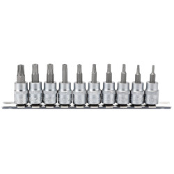 Draper Expert 16332 3/8&quot; Sq. Dr. 48mm long TX-STAR&#xAE; Security Socket Bit Set 10Pc