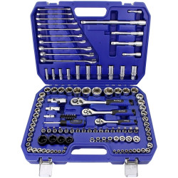 BlueSpot Tools 1583 1/2in, 3/8in &amp; 1/4in Metric Socket Set, 120 Piece