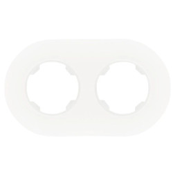 Ramka podwójna, plastikowa, owalna, biała, Soul/Oval