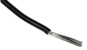 Przewód montażowy 0,2mm² Czarny RS PRO SR-PVC 24 AWG 300 V dł. 100m 7/0,2 mm