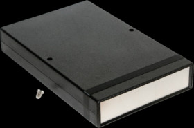 ABS device enclosure, (L x W x H) 250 x 160 x 40 mm, black (RAL 9005), IP54, 1598FBK