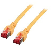 Patch cable, RJ45 plug, straight to RJ45 plug, straight, Cat 6, S/FTP, LSZH, 15 m, yellow, K5511.15
