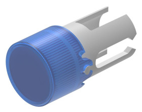 Klosz lampek do przycisku kształt: Okrągły Niebieski Lens EAO