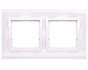 Simon 54 Nature Ramka podwójna szkło BIAŁA PERŁA DRN2/70