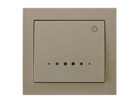 KIER Wyłącznik zwierny przycisk "światło" z podświetleniem pomarańczowym beżowy ŁP-5WS/01 OSPEL