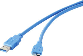USB 3.2 Gen 1 (USB 3.0) Renkforce RF-4264542, [1x złącze męskie USB-A 3.2 (USB 3.0) - 1x złącze męskie Micro-B USB 3.2 (