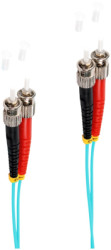 FO duplex patch cable, ST to ST, 3 m, OM3, multimode 50/125 µm, BS77903/3
