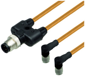 Pepperl+Fuchs 296500 Rozdzielacz i adapter czujnika/aktuatora V1-W-OR0,6M-POC-T-V1-G, piny: 4, 4, 0.6 m, 1 szt.