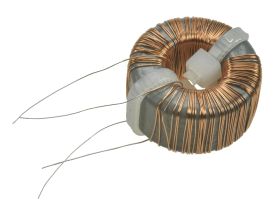 Indukcyjność; dławik drutowy pierścieniowy z kompensacją; DTS-20/47/0,3; 2x47mH; 0,3A; fi 21,5/12,5x20; przewlekany (THT); 2x0,6
