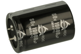 Kondensator; SNAP-IN; elektrolityczny; 10000uF; 80V; RDC; RDC80VS10000M 35x50; 20%; fi 35x50mm; 10mm; przewlekany (THT); luzem;