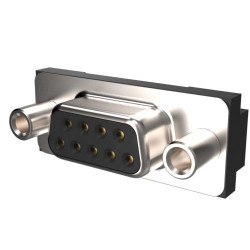 Złącze D-Sub 9-pinowe Żeński Kąt Proste Montaż wtykowy raster 2.74mm Złoto na niklu