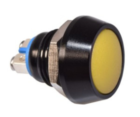 Przełącznik okrągły PBW12 2A metalowy żółty