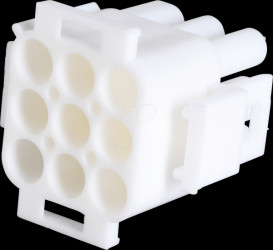 0-0350720-4 9-pin Mate-N-LOK plug housing, 3-row
